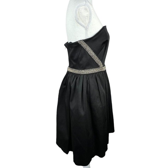 Shoshanna Black Midnight Embellished Bling Strapless Mini Dress Size 6 NWT - Picture 9 of 16